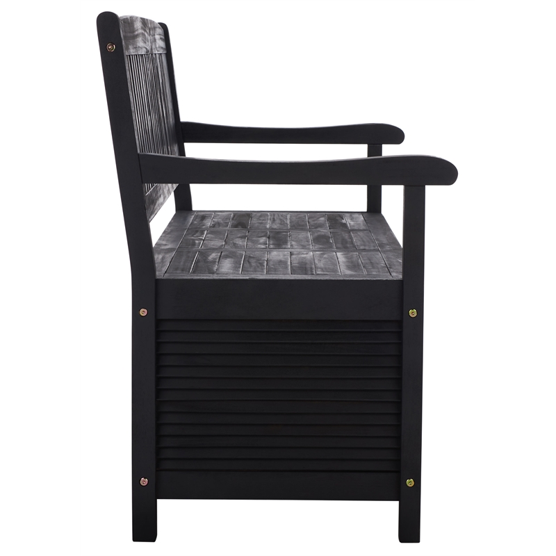 Safavieh Brisbane Wood Bench in Black