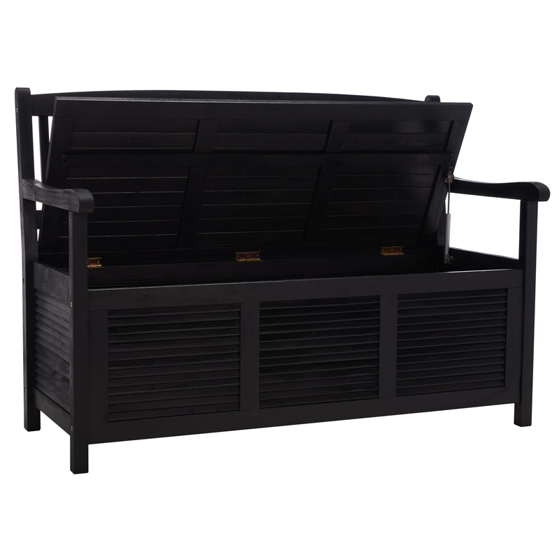 Safavieh Brisbane Wood Bench in Black