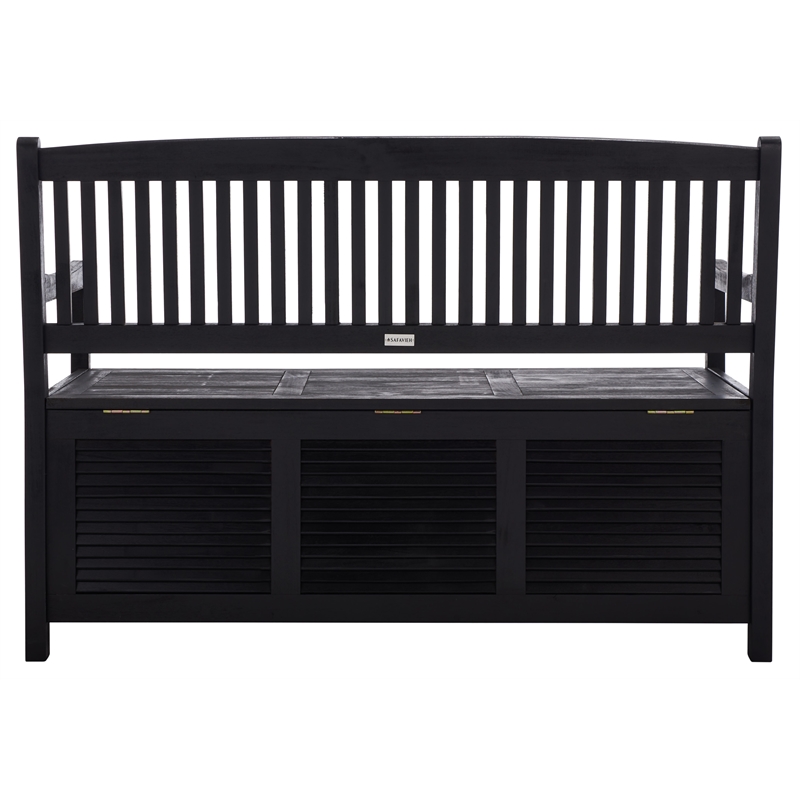 Safavieh Brisbane Wood Bench in Black