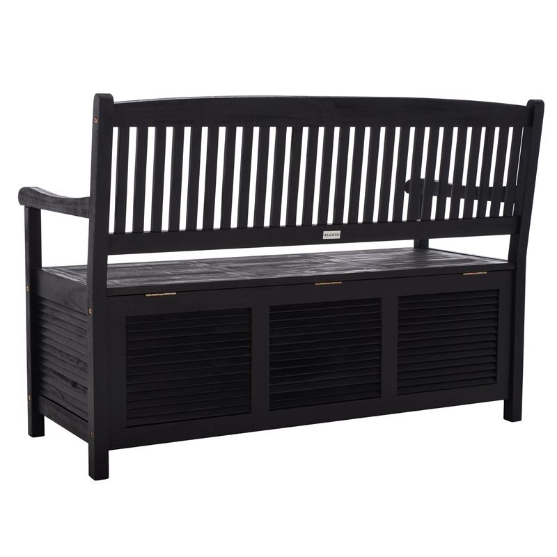 Safavieh Brisbane Wood Bench in Black