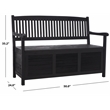 Safavieh Brisbane Wood Bench in Black