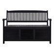 Safavieh Brisbane Wood Bench in Black