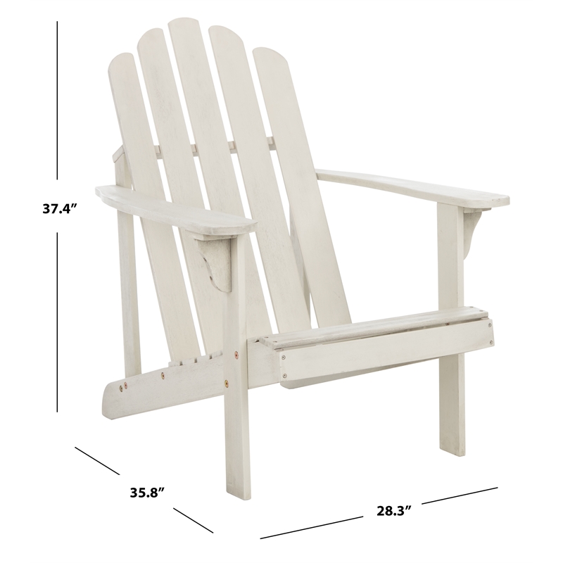 Safavieh Topher Adirondack Wood Chair in White