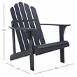 Safavieh Topher Adirondack Wood Chair in Black
