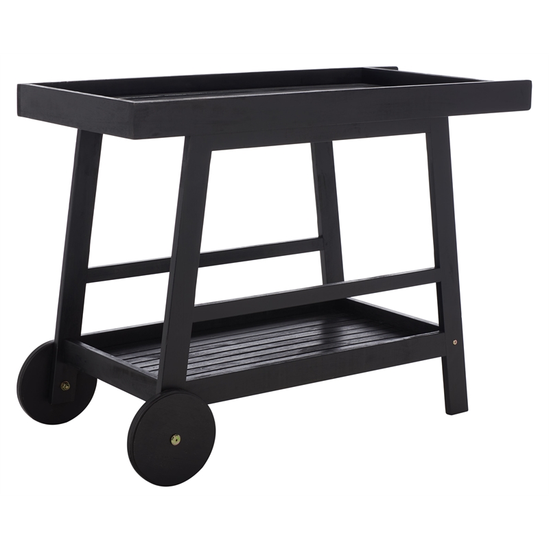 Safavieh Renzo Wood Bar Cart in Black