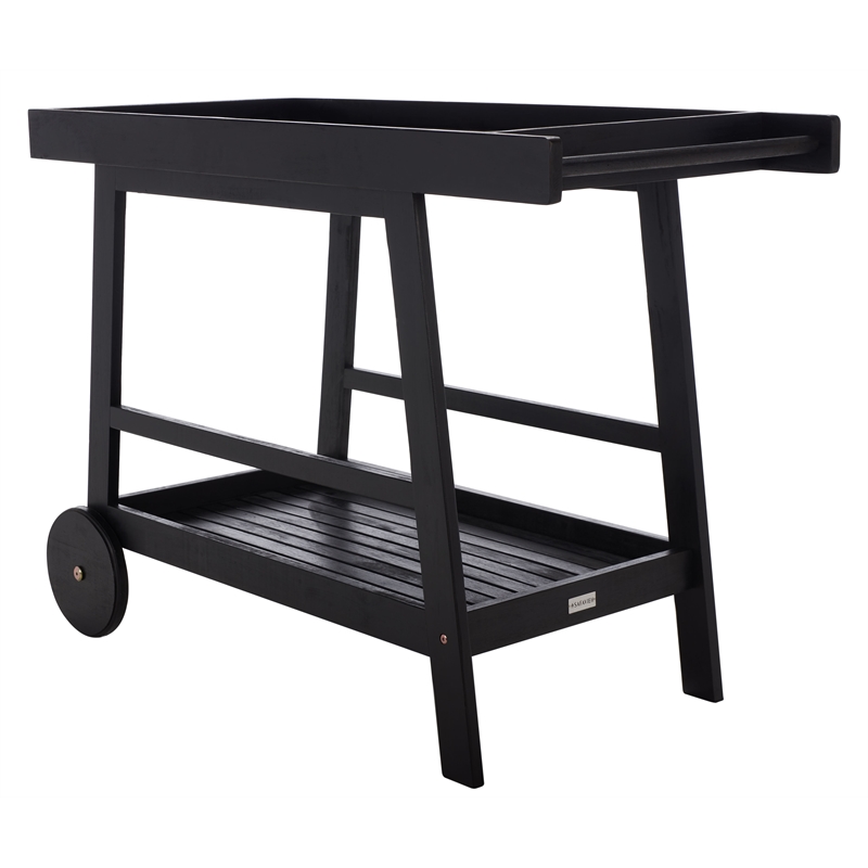 Safavieh Renzo Wood Bar Cart in Black