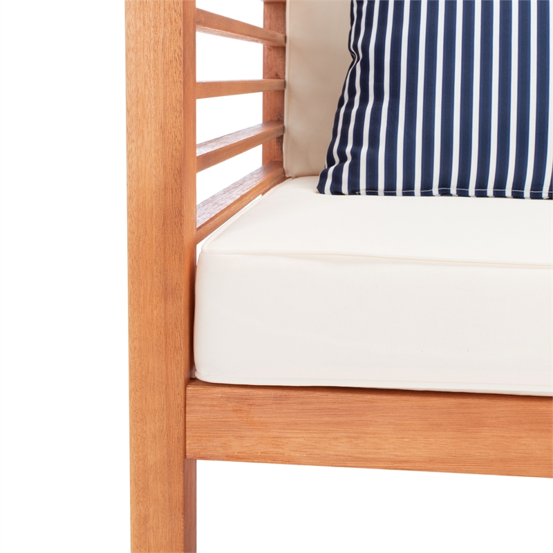 Safavieh Alda 4 Piece Wood and Fabric Set in Natural / Beige