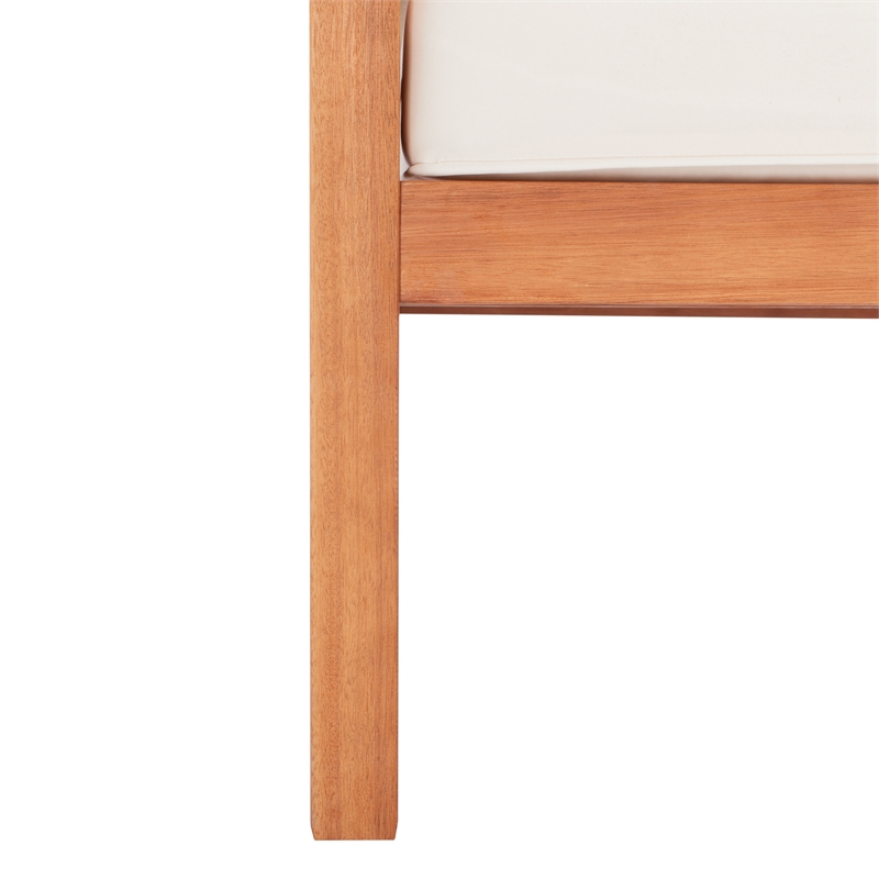 Safavieh Alda 4 Piece Wood and Fabric Set in Natural / Beige