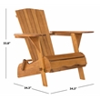 Safavieh Breetel Wood Adirondack 2 Per Box in Natural
