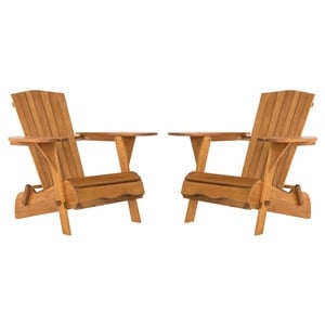Safavieh Breetel Wood Adirondack 2 Per Box in Natural