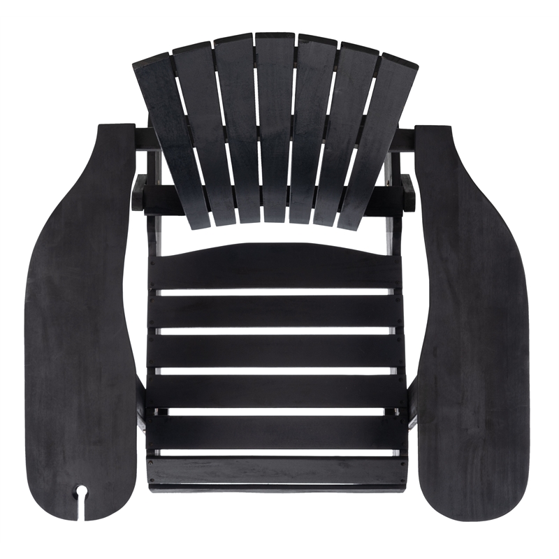 Safavieh Breetel Wood Adirondack 2 Per Box in Black