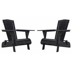 Safavieh Breetel Wood Adirondack 2 Per Box in Black