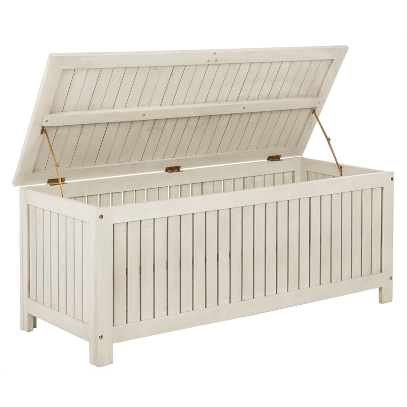 Safavieh Abri Wood Cushion Box in White