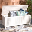 Safavieh Abri Wood Cushion Box in White