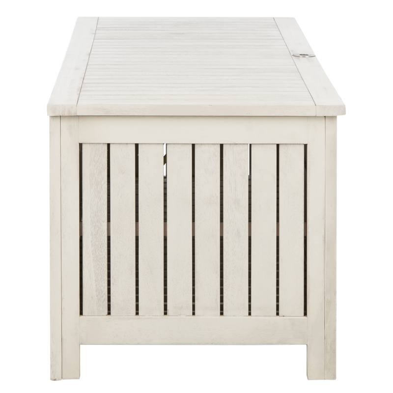 Safavieh Abri Wood Cushion Box in White