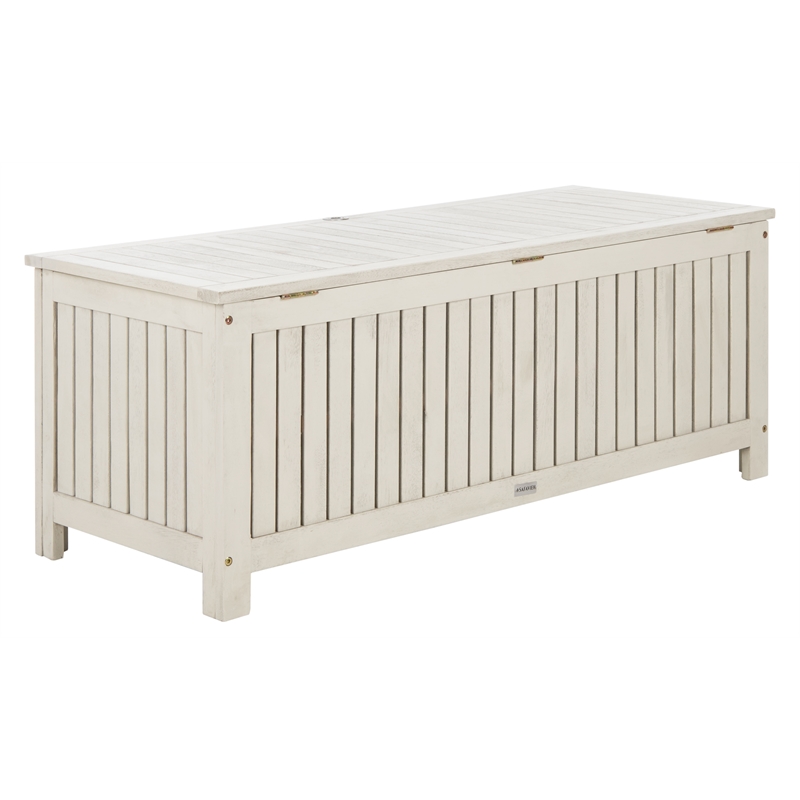 Safavieh Abri Wood Cushion Box in White