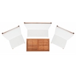 Safavieh Chaston 4 Pc Wood Living Set in Natural / Beige