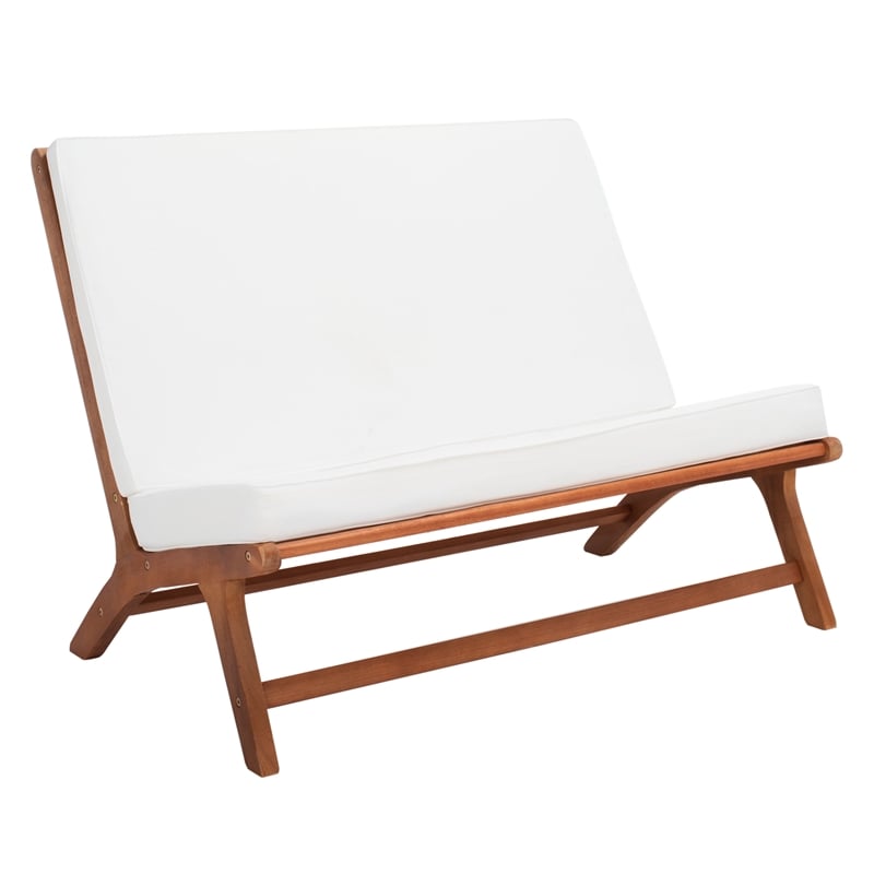 Safavieh Chaston 4 Pc Wood Living Set in Natural / Beige