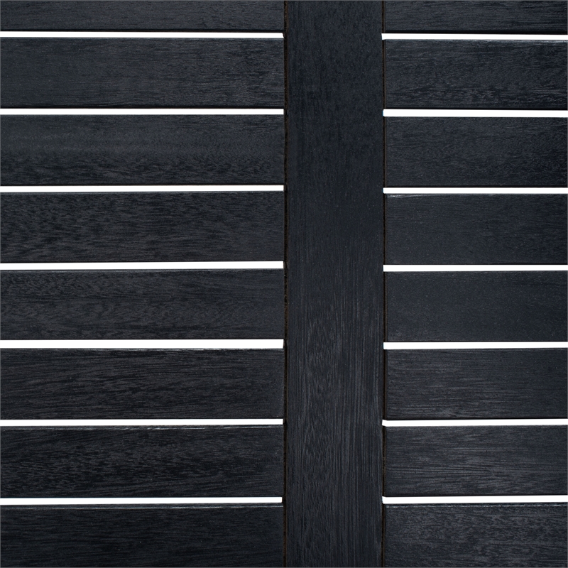 Safavieh Chaston 4 Pc Wood Living Set in Black / Beige