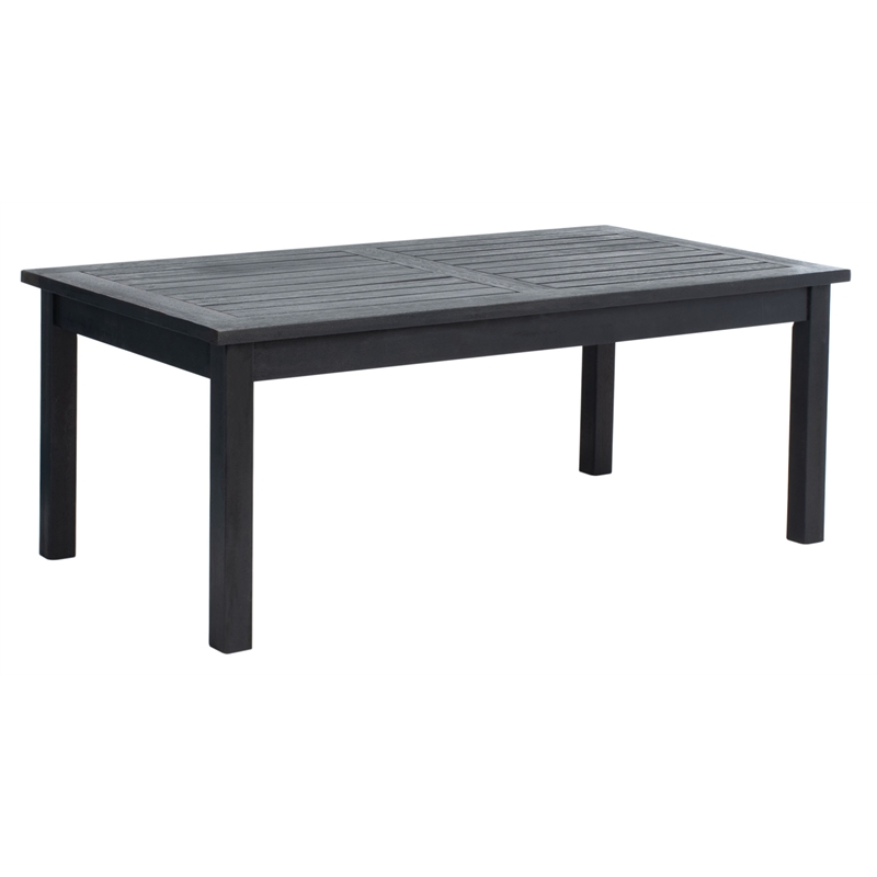 Safavieh Chaston 4 Pc Wood Living Set in Black / Beige