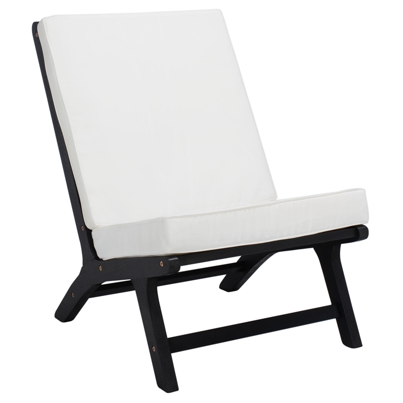 Safavieh Chaston 4 Pc Wood Living Set in Black / Beige