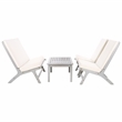 Safavieh Chaston 4 Pc Wood Living Set in Gray / Beige