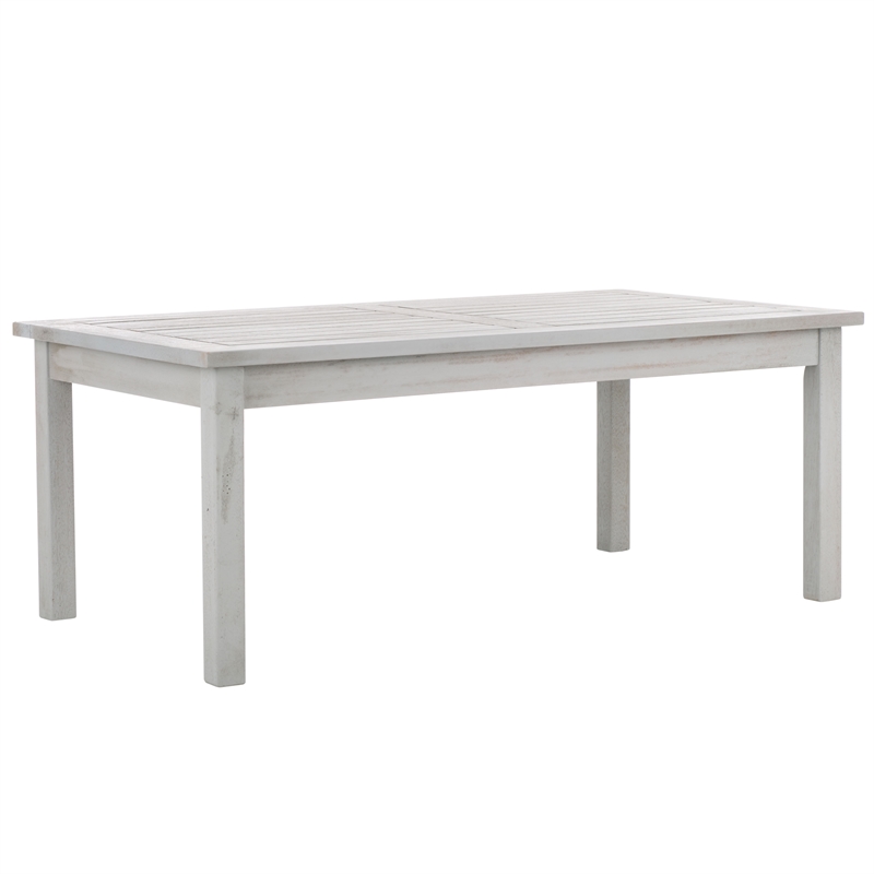 Safavieh Chaston 4 Pc Wood Living Set in Gray / Beige