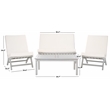 Safavieh Chaston 4 Pc Wood Living Set in Gray / Beige