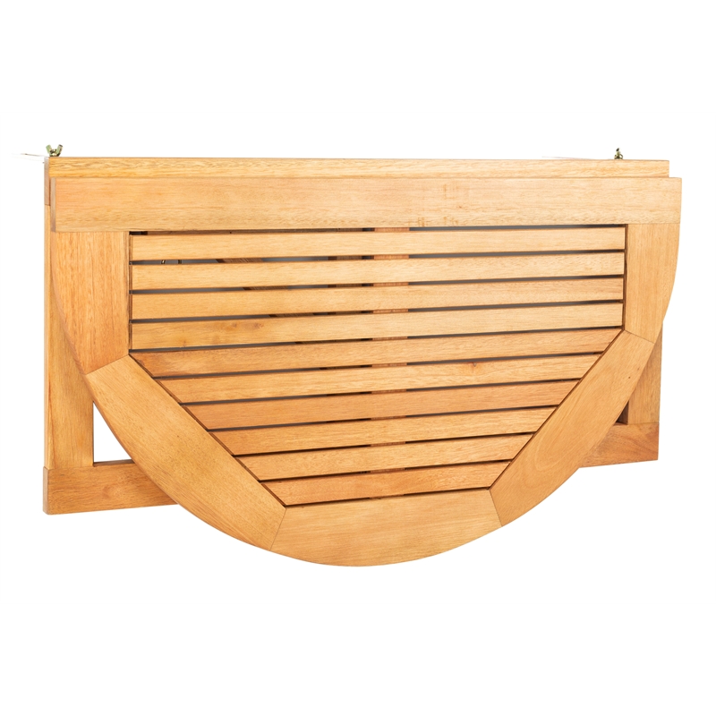 Safavieh Owens Balcony Wood Half Table in Natural