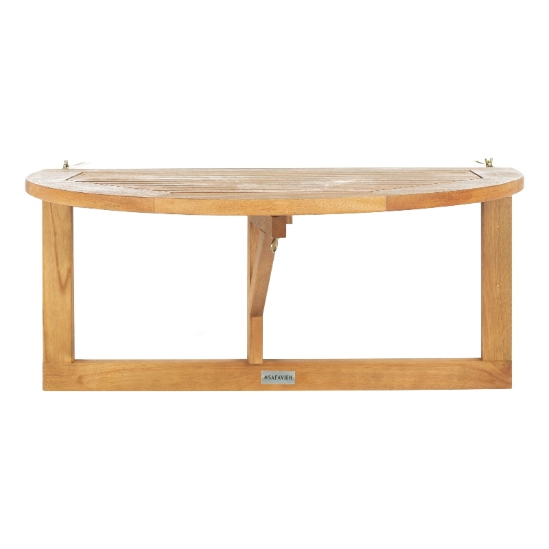 Safavieh Owens Balcony Wood Half Table in Natural
