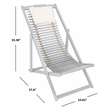 Safavieh Rendi Relax Wood Chairs with Pillow in Gray / Beige