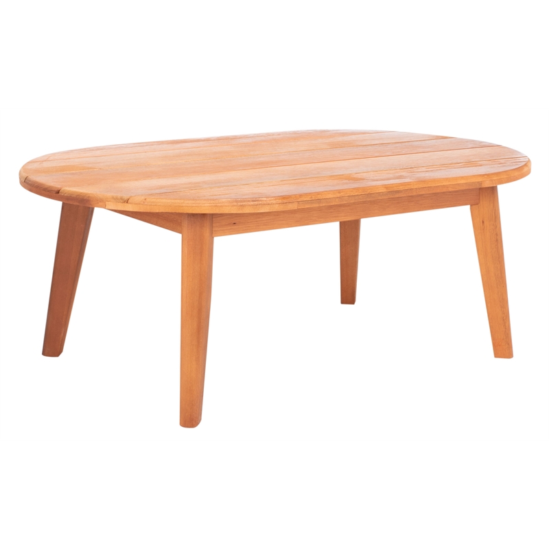 Safavieh Deacon 4 Pc Wood Living Set in Natural / Navy
