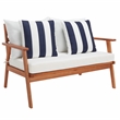Safavieh Deacon 4 Pc Wood Living Set in Natural / Beige