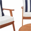 Safavieh Deacon 4 Pc Wood Living Set in Natural / Beige