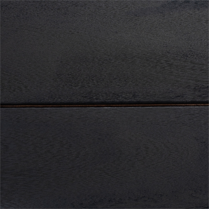 Safavieh Deacon 4 Pc Wood Living Set in Black / Beige