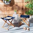 Safavieh Breanne Wood Stool in Natural / Navy