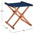 Safavieh Breanne Wood Stool in Natural / Navy