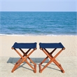 Safavieh Breanne Wood Stool in Natural / Navy