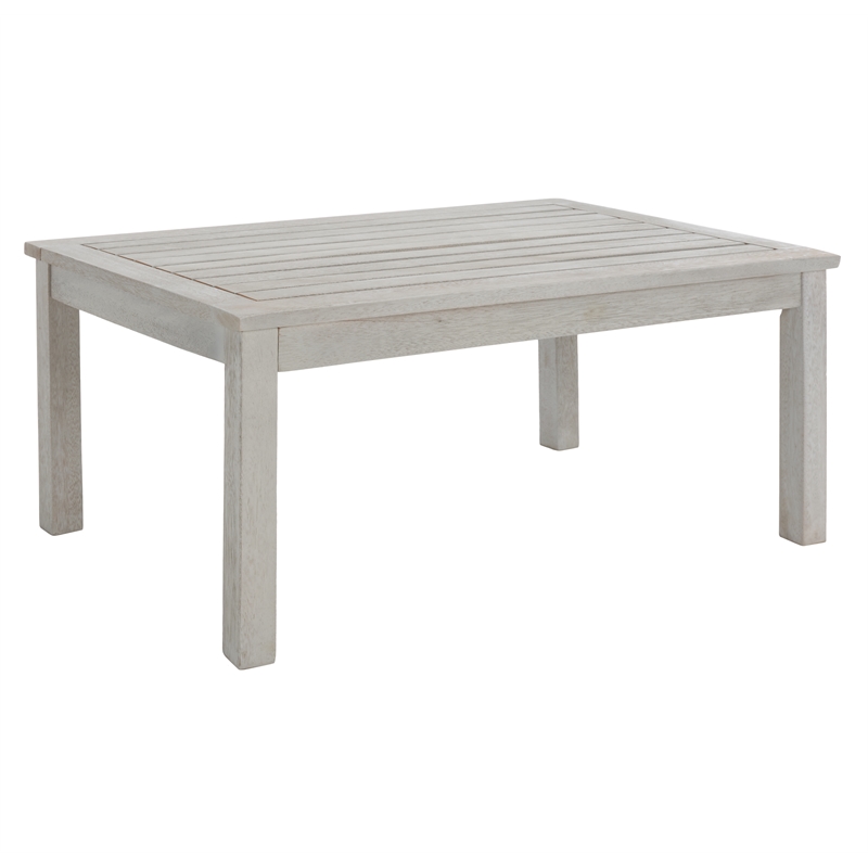 Safavieh Dren 4 Pc Wood and Fabric Living Set in Gray / Beige
