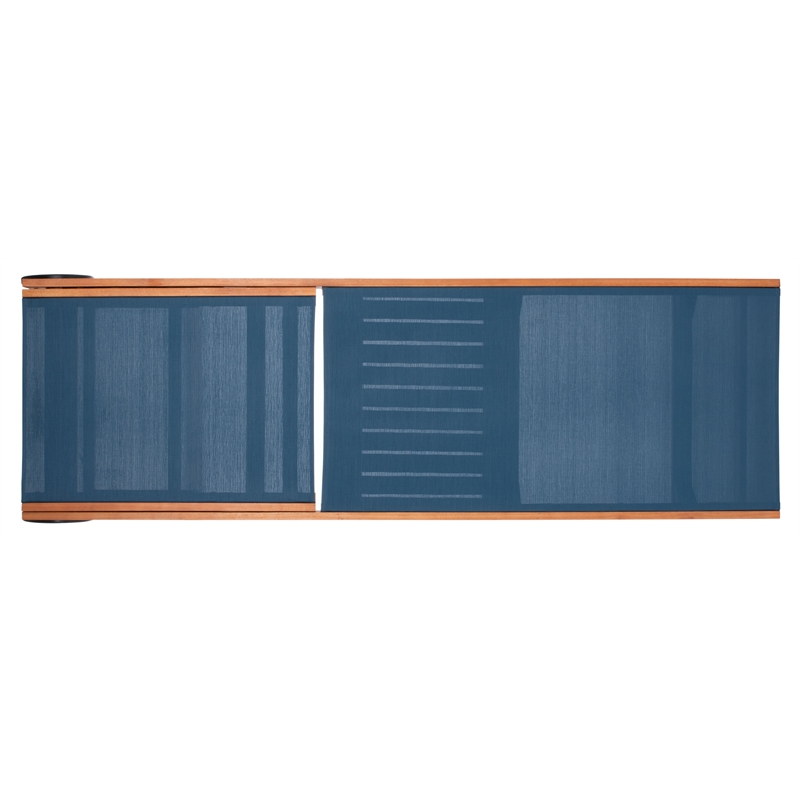 Safavieh Ralden Wood and Fabric Sunlounger in Natural / Navy