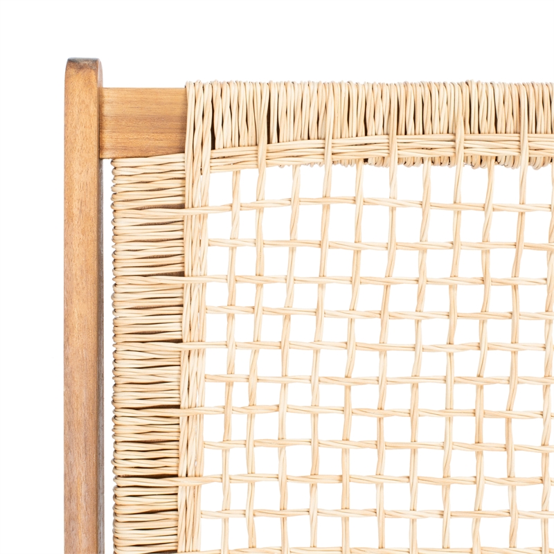Safavieh Chantelle Wood and Fabric Living Set in Natural / Natural