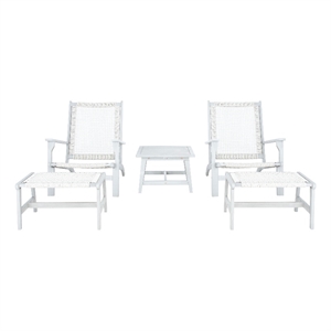 Safavieh Chantelle Wood and Fabric Living Set in Gray / Gray
