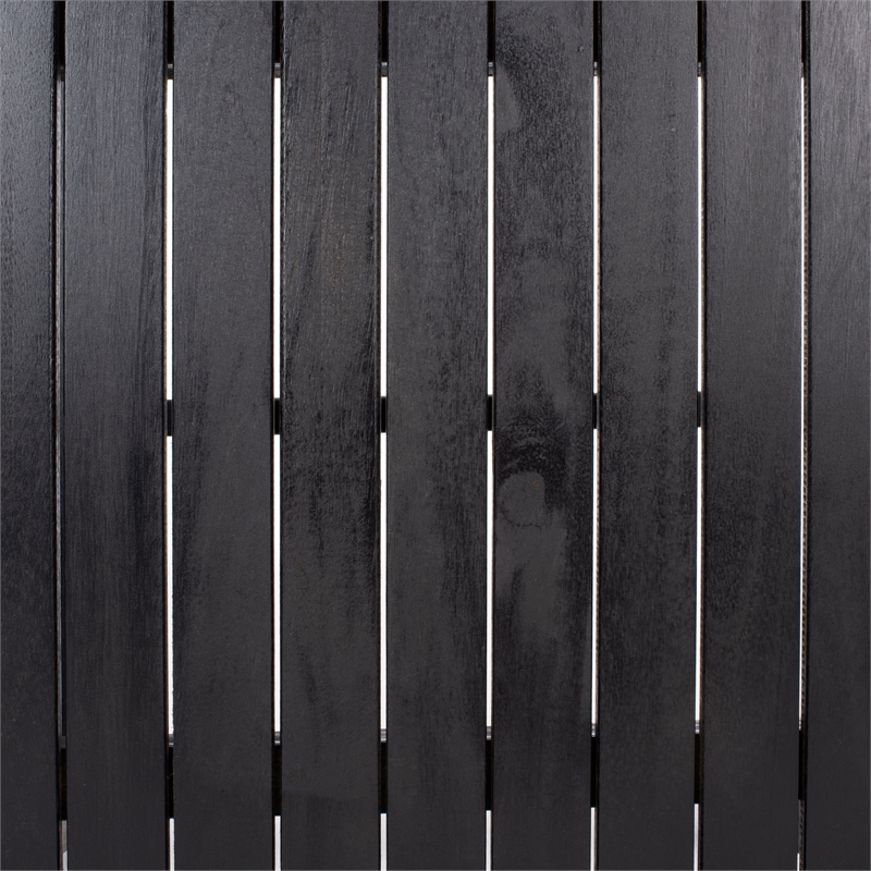 Safavieh Chantelle Wood and Fabric Living Set in Black / Black