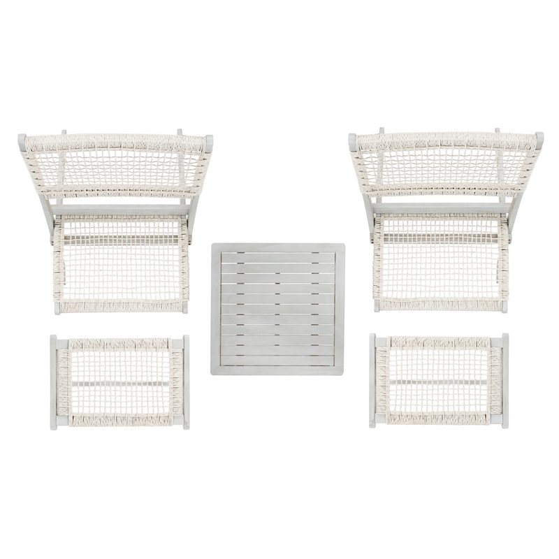 Safavieh Casella Wood and Fabric Living Set  in Gray / Gray