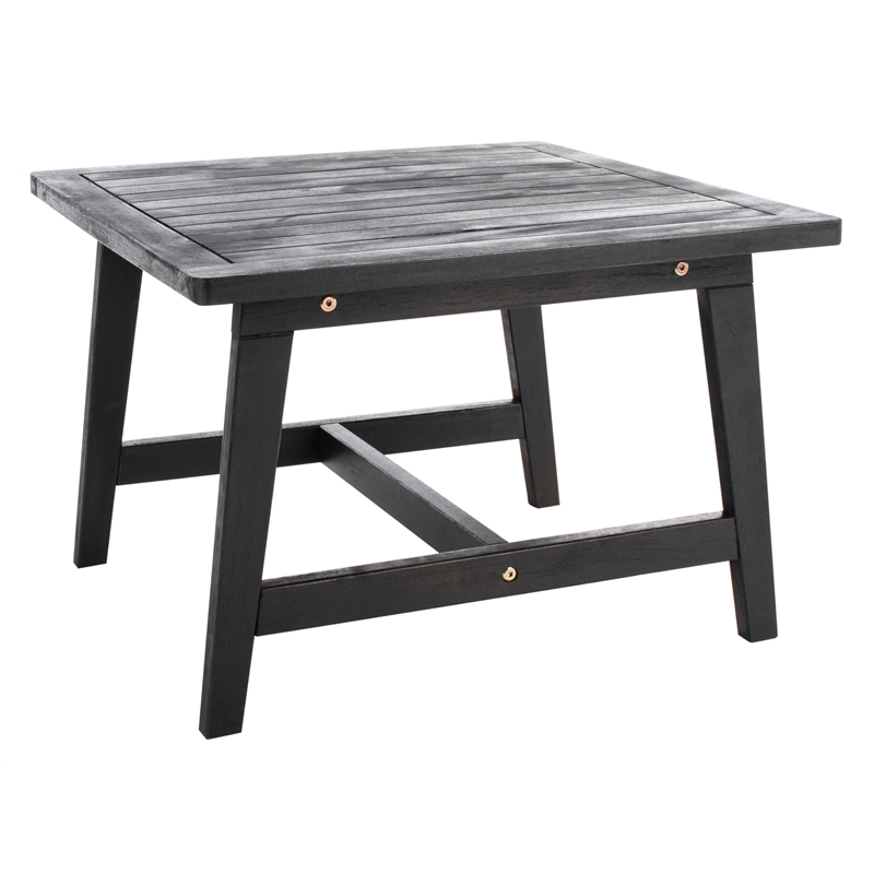 Safavieh Casella Wood and Fabric Living Set  in Black / Black