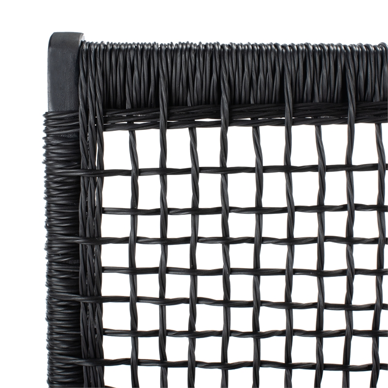 Safavieh Casella Wood and Fabric Living Set  in Black / Black