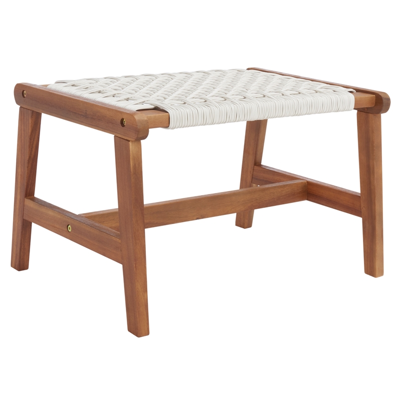 Safavieh Casella Wood and Fabric Living Set  in Natural / White