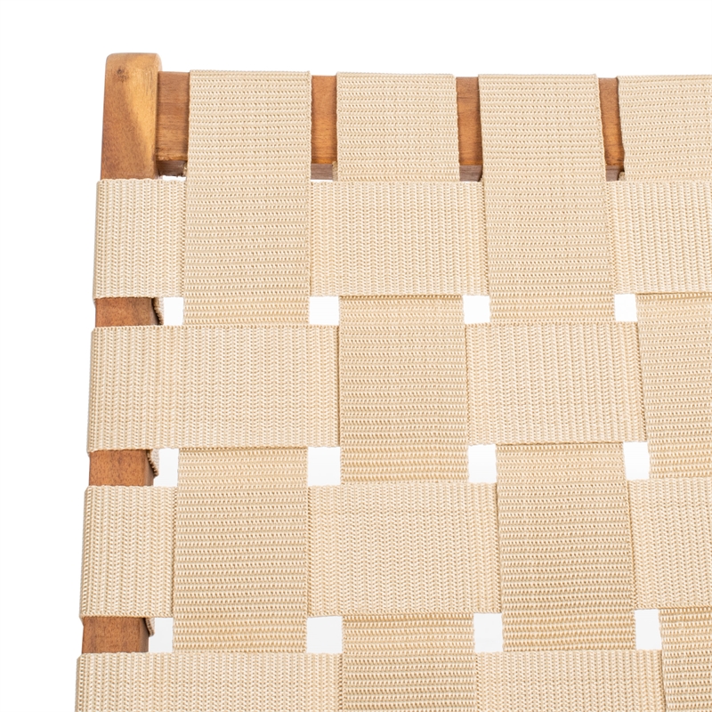Safavieh Darryl Wood and Fabric Living Set in Natural / Natural