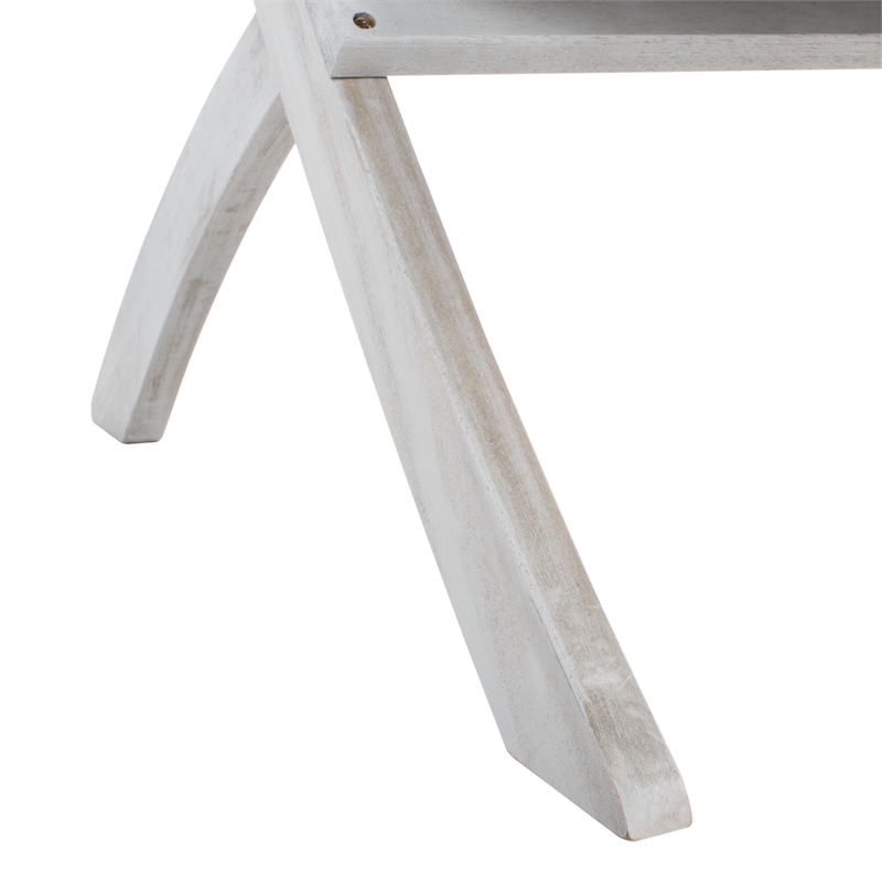 Safavieh Darryl Wood and Fabric Living Set in Gray / Gray