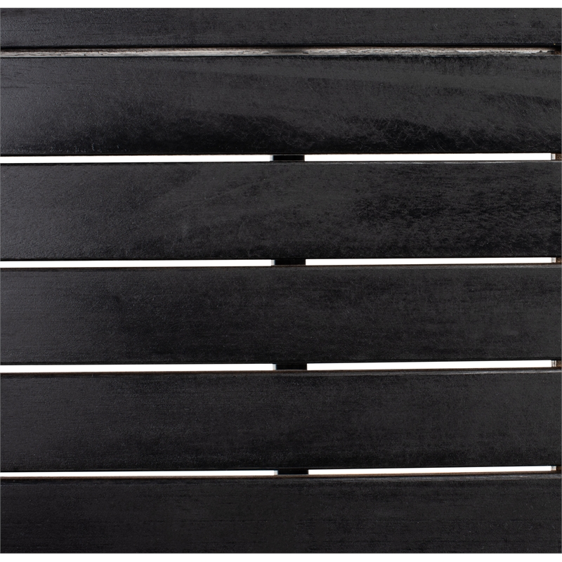 Safavieh Darryl Wood and Fabric Living Set in Black / Black